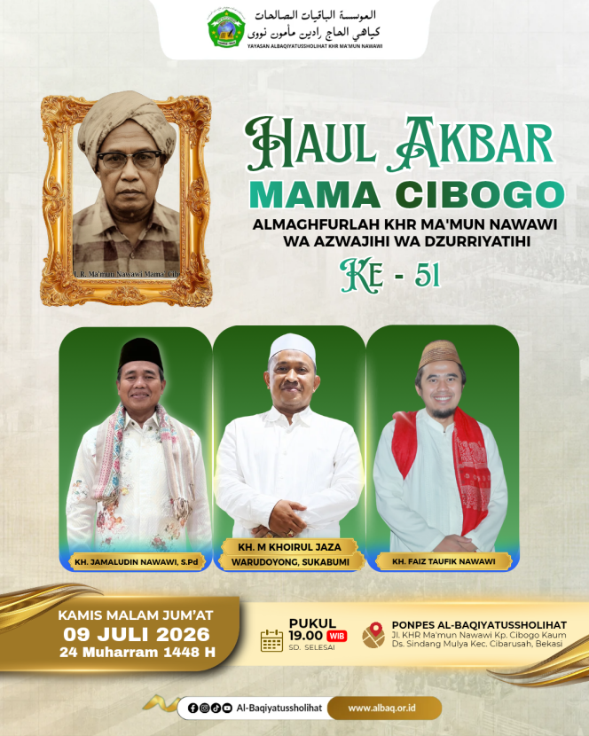 
					Meneladani Perjuangan Mama Cibogo, Haul Akbar ke-51 Hadirkan KH. Khoirul Jaza